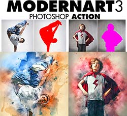 极品PS动作－现代水墨艺术（第三版）：ModernArt 3 Photoshop Action
